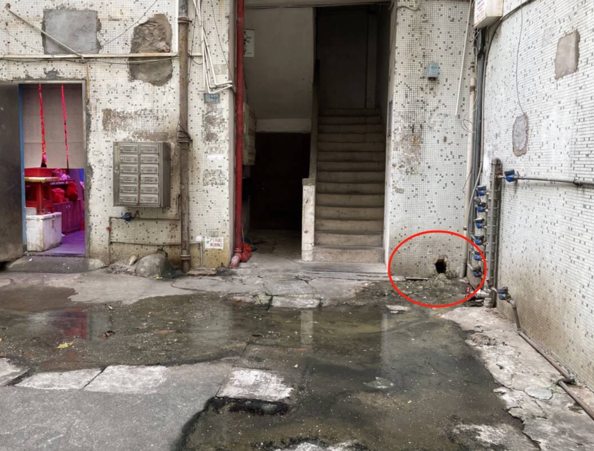 排污管道堵塞商铺“凿管”致污水横流(图1)