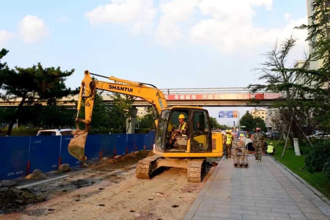 威海营商行市水务集团有序推进华夏路及周边排污管道改造(图1)