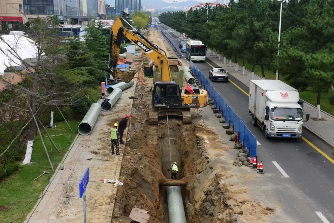 威海营商行市水务集团有序推进华夏路及周边排污管道改造(图2)