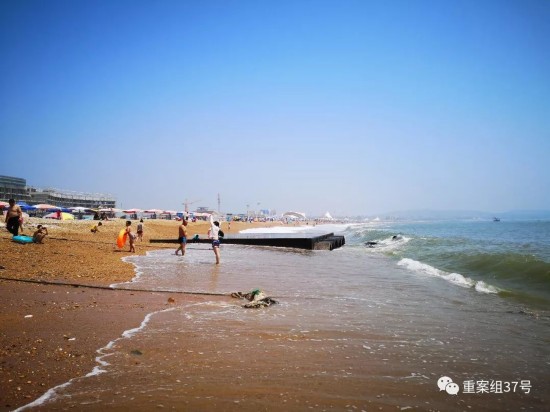 大连5A级度假区污染严重游客海里游泳身上沾油污(图2)