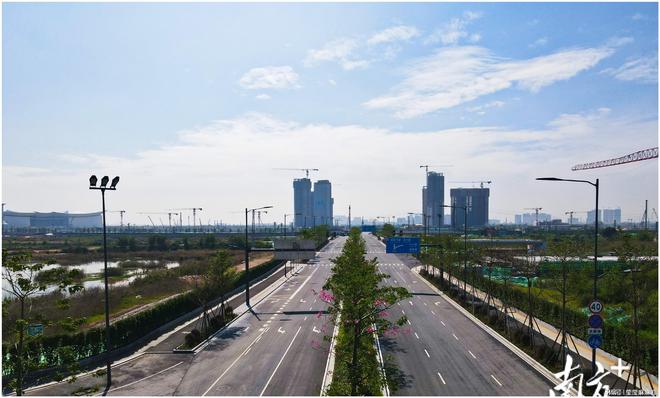 南沙横沥岛尖主骨架路网雏形基本显现(图1)