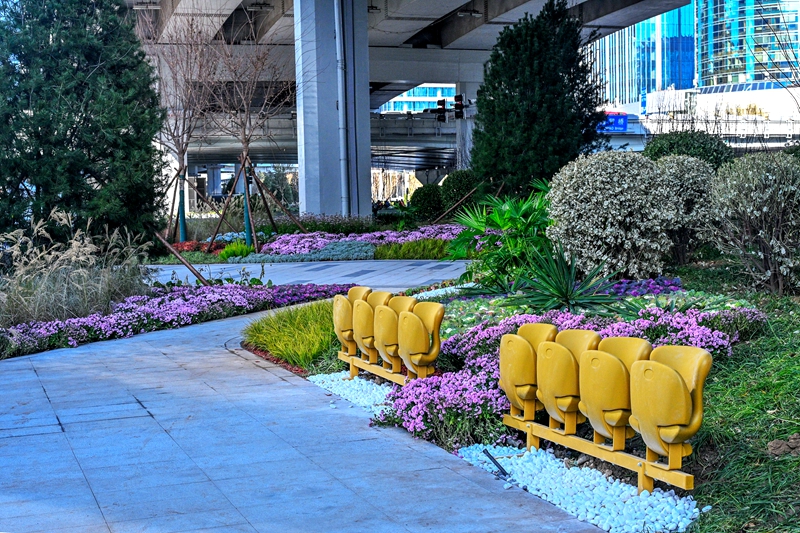 桥下空间交通、景观、环境三维发力北京国贸桥区蝶变“花园桥区”(图2)