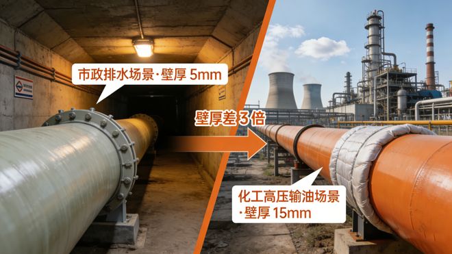 玻璃钢管道壁厚差3倍？GBT21238标准下的工况匹配逻辑(图1)